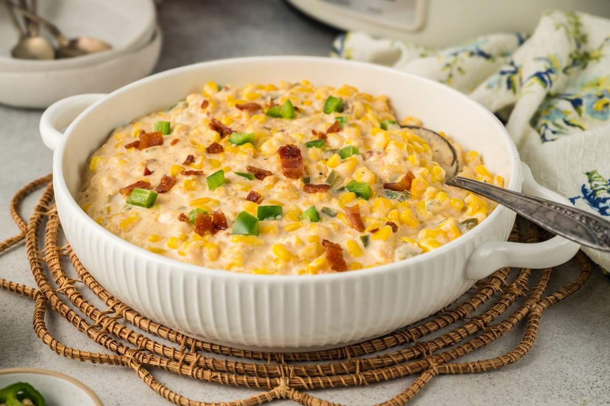 Slow Cooker Jalapeño Popper Creamed Corn