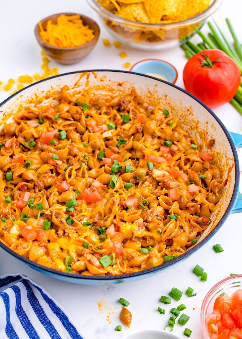 The BEST One Pot Taco Macaroni and Cheese