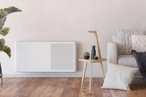 A wall-mounted air-purifying radiator with easy touchscreen controls that will uplift your home interiors