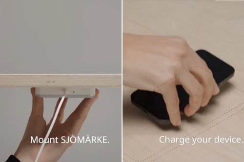 Meet IKEA’s Sjömärke – a gadget that turns any desk/table into an invisible wireless charging surface!