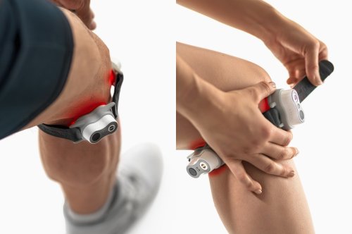 Relieve knee pain and heal injuries with this innovative dual-light therapy of the Reviiv Knee+