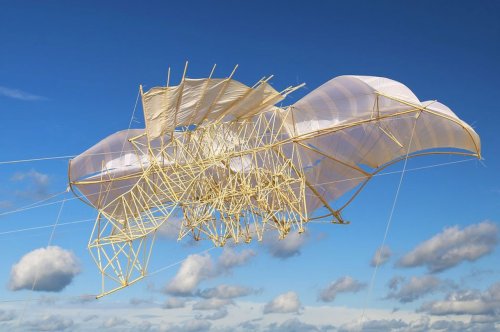 The famous Strandbeests get wings to finally evolve into flying kinetic machines