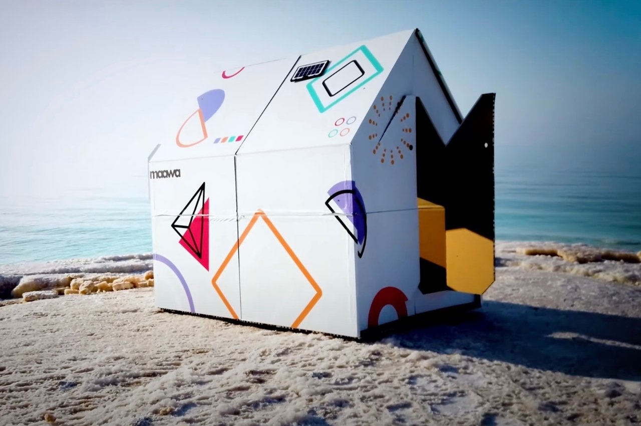 These eco-friendly pop-up shelters can be transported in a suitcase