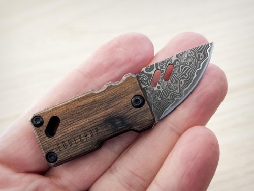 This $39 Damascus Steel + Ebony Wood EDC Micro-Knife Is As Unique As Your Fingerprint
