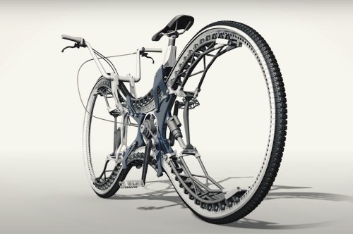 The revolutionary infinity all-wheel drive bicycle breaks the norms of automotive design
