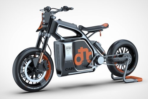This minimalist electric dirt bike switches things with a hollow ‘fuel tank’ and a large battery