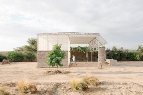 This greenhouse works as a micro climate for growing plants to encourage the farm to table practice