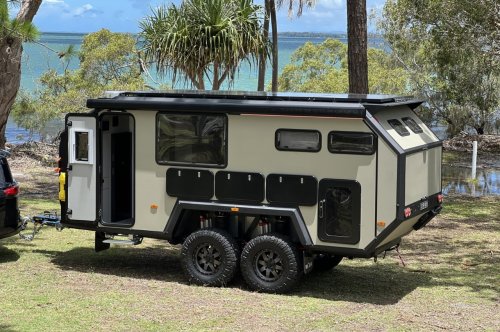 Enjoy camping in the great outdoors in comfort with off-grid camper trailer