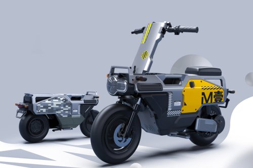 Fully-electric M One electric moped folds into its frame, easily fits in the boot of your car
