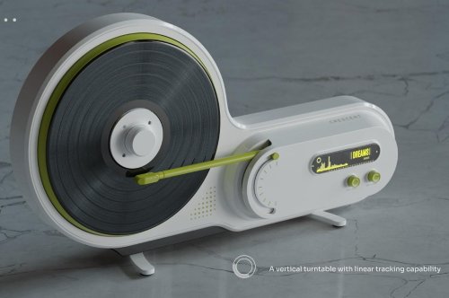 Crescent turntable concept brings more modern design to vinyl players