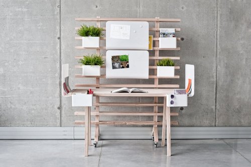 Productivity boosting modular work desk that rearranges to give you breathing space!