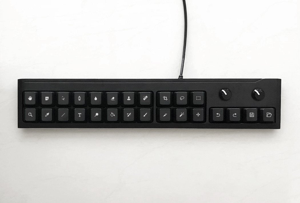 This custom keyboard brings Photoshop’s toolbar to life!