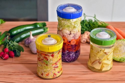 This fermentation station is the easiest way to make pickles, sriracha, kimchi, and sauerkraut