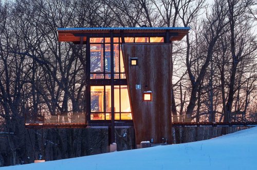 This half-glass, half-steel cabin is designed with naturally insulating material to brace all elements - Yanko Design