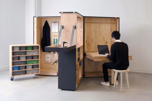 A DIY movable office that doubles up as a storage space for your tools… and comes in a box!