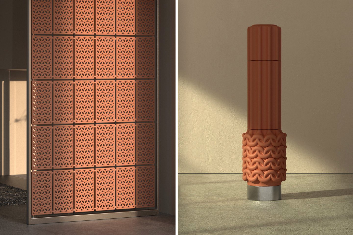 Natural energyfree air conditioning uses the cooling properties of terracotta to regulate