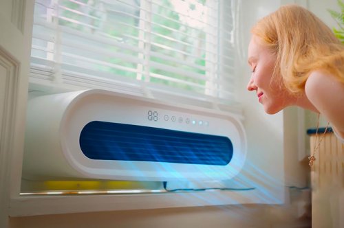 This ultimate space-saving air conditioner comes with zero-assembly installation and easily fits in your window