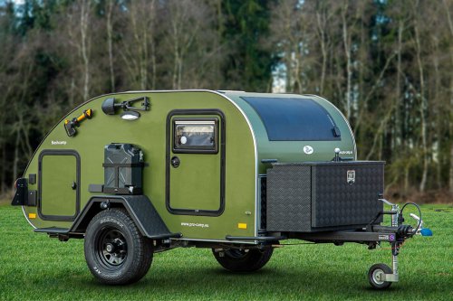 This Off-Road Trailer’s sliding kitchen makes it the perfect millennial-friendly teardrop camper