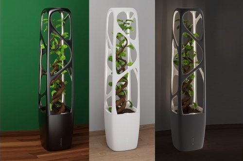This smart self-watering indoor planter is a futuristic appliance that is almost sculptural in nature - Yanko Design