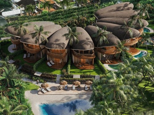Sustainably Luxurious Bali Hotel Uses Crushed Pistachio Shells Instead of Concrete