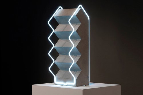 Neon lighting designs meet 3D concrete sculptures to bring your home to life!