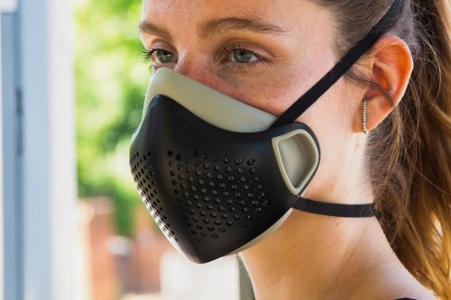 This reusable face mask uses a pleated HEPA filter to let you breathe 99.9% clean air