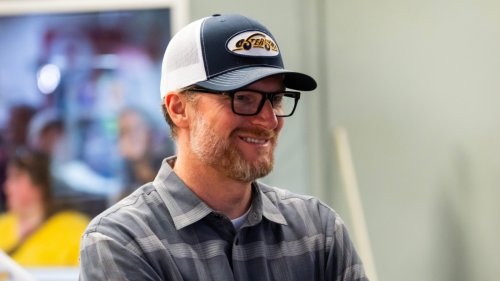 Dale Earnhardt Jr. celebrates Jesse Love Rockingham DQ, Sammy Smith win