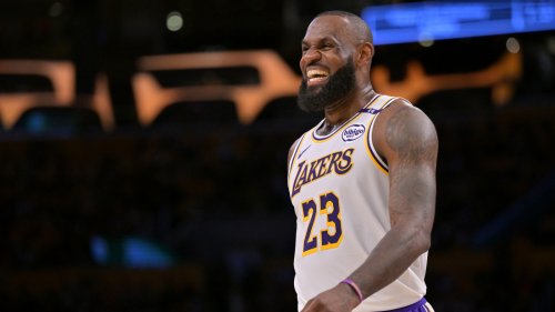 Video of LeBron James peeking to see if referee fell for his flop goes viral