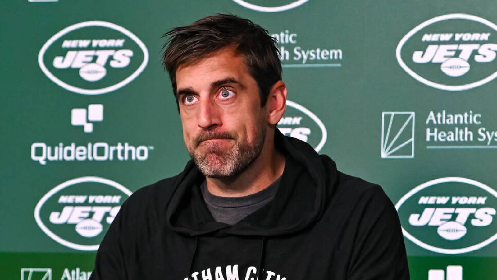 Jets QB Aaron Rodgers addresses calf injury