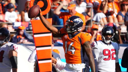 Watch: Broncos' Courtland Sutton and Montrell Washington collide, catch Russell Wilson pass simultaneously