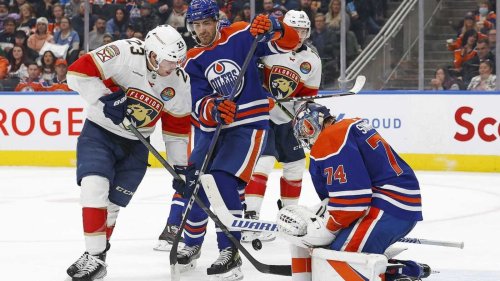 Oilers tie Panthers late, edge them in OT