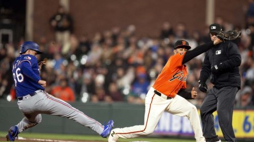 Giants in celebratory mood despite series-opening loss to Rangers
