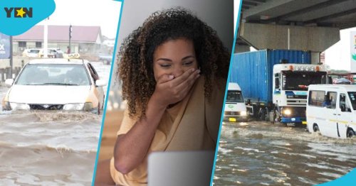 See the trending photos and videos that capture massive flooding Accra after heavy rains