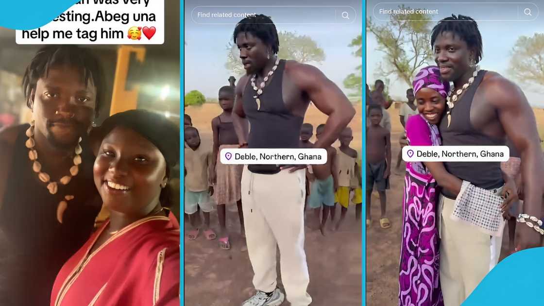 VeryDarkMan: Nigerian viral sensation spotted in Ghana, bonds with ladies