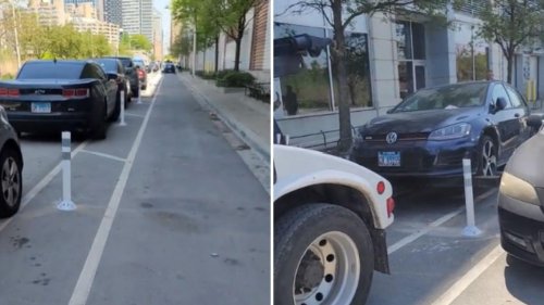 Bicyclists rejoice after witnessing ‘justice’ befall a car parked in the bike lane: ‘I’ve literally never seen this happen’