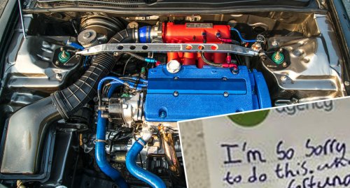Thief leaves heartbreaking note for victims inside car engine