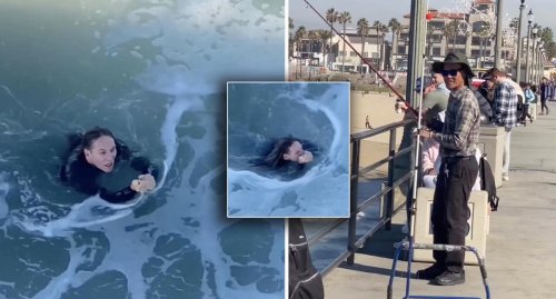 Fisherman accidentally hooks surfer at busy beach: 'F**king idiot'