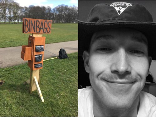 Leeds student who created Woodhouse Moor bin bag dispenser rewarded with £100 bar tab and 'keys to the city'