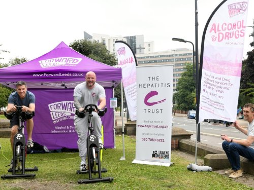 City health teams get on their bikes to raise awareness of hepatitis C for World Hepatitis Day