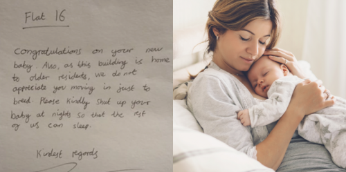 Mom Shares ‘Congratulations’ Note From Neighbor Telling Her To ‘Shut Up’ Her Baby