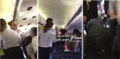 Woman Throws Tantrum After Her Boyfriend Breaks Up With Her Mid-Flight