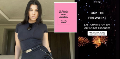 Kourtney Kardashian Advertises July 4th Sale After Saying Holiday Is 'Canceled' Due To Lack Of Freedom For Women