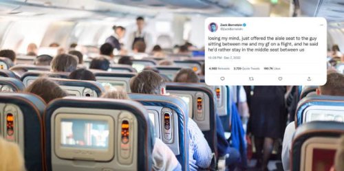 Man Posts Complaint After Plane Passenger Refused To Give Up Middle Seat So He Could Sit Beside His Girlfriend