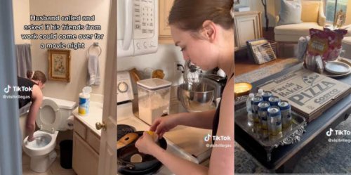 A Husband Tells His Wife He's Bringing His Friends Over For A Movie So She Preps The Whole House & Bakes Cookies — People Shame Her