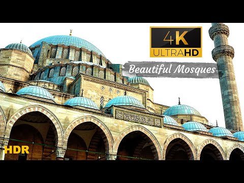 Most Beautiful Islamic Mosques In The World (Masjid) | 4K Ultra HD Video | HDR