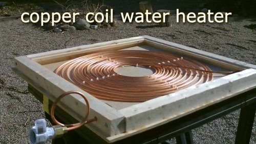 DIY Solar Water Heater! – Solar Thermal COPPER COIL Water Heater! – Easy DIY
