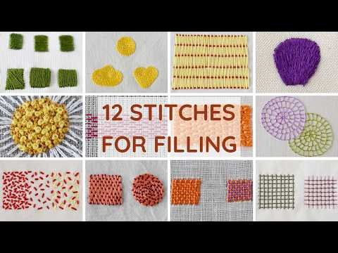 12 Best Embroidery Filling Stitches for Beginners | Easy Step-by-Step Guide