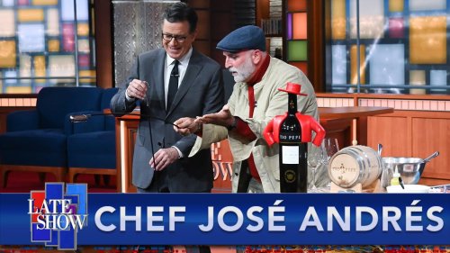 Chef José Andrés Pours Sherry, Shows Stephen How To Cook Red Snapper For Thanksgiving