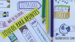 TÍTULOS BONITOS y FÁCILES para decorar apuntes MÁS DE 20 IDEAS para decorar  cuadernos | Flipboard