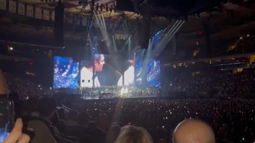 Matteo Bocelli and Andrea Bocelli Sing Perfect in New York Madison Square Garden